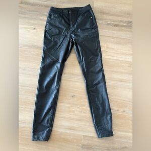 Black Faux Leather Skinny Pants